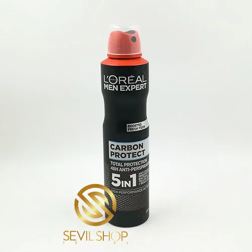 اسپری ضد تعریق مردانه لورال مدل Carbon Protect 5 in 1
