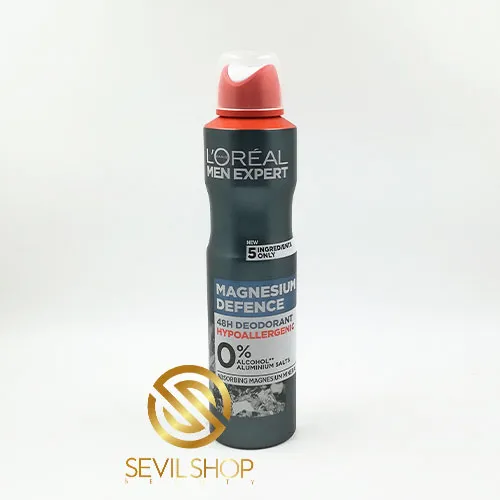 اسپری ضد تعریق مردانه لورال مدل Magnesium Defence
